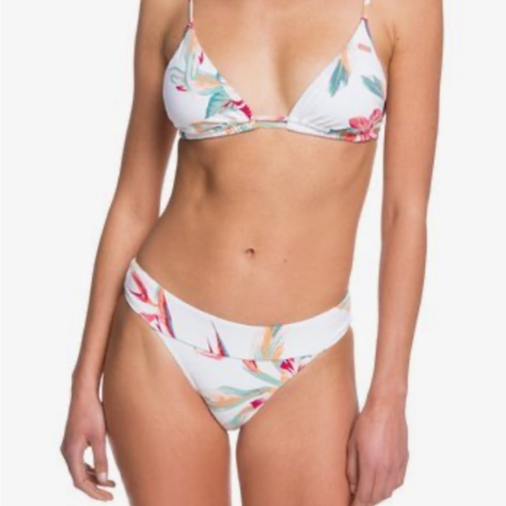 NWT Roxy Lahaina Banded bikini bottom, size L